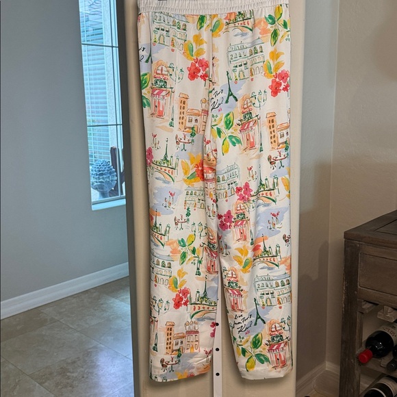 KARL LAGERFELD PARIS Colorful Printed Pants - Picture 6 of 15